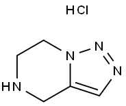 4,5,6,7-TETRAHYDRO[1,2,3]TRIAZOLO[1,5-A]PYRAZINE HYDROCHLORIDE Structure