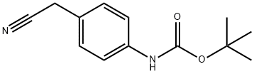4-(N-BOC-氨基苯基)乙腈, 1233249-35-8, 结构式