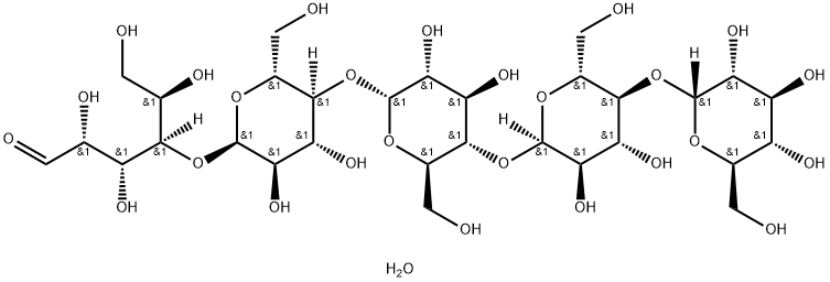 麦芽五糖水合物, 123333-77-7, 结构式