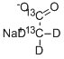 酢酸ナトリウム-13C2,D3 化学構造式
