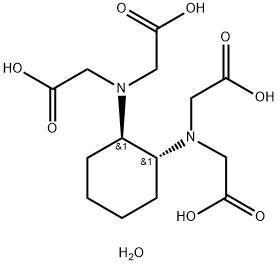 反-1,2-二氨基环己烷-N,N,N',N'-四乙酸单水合物,123333-90-4,结构式