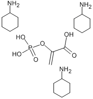PHOSPHOENOLPYRUVIC ACID TRIS(CYCLOHEXYLAMMONIUM) SALT Structure