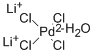 LITHIUM TETRACHLOROPALLADATE(II) HYDRATE Struktur