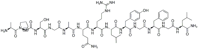 Ala-Pro-Ser-Gly-Ala-Gln-Arg-Leu-Tyr-Gly-Phe-Gly-Leu-NH2 化学構造式