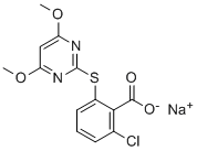 Pyrithiobac-sodium, 123343-16-8, 结构式
