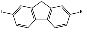 2-ブロモ-7-ヨードフルオレン 化学構造式