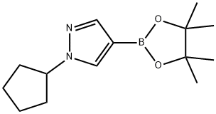 1-cyclopentyl-4-(4,4,5,5-tetraMethyl-1,3,2-dioxaborolan-2-yl)-1H-pyrazole Structure