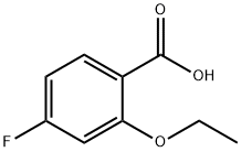 2-Ethoxy-4-fluorobenzoic acid, 1233541-55-3, 结构式