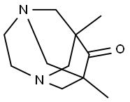 1,8-dimethyl-3,6-diazatricyclo[4.3.1.1~3,8~]undecan-9-one Struktur