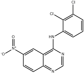 N-(2,3-dichlorophenyl)-6-nitroquinazolin-4-amine 化学構造式