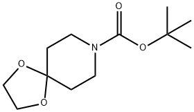 4,4-(乙烯二氧基)-1-叔丁氧羰基哌啶 结构式