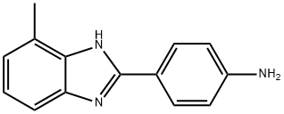 4-(4-甲基-1H-苯并[D]咪唑-2-基)苯胺, 123405-51-6, 结构式