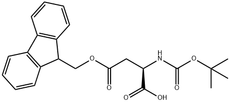 BOC-D-ASP(OFM)-OH, 123417-19-6, 结构式