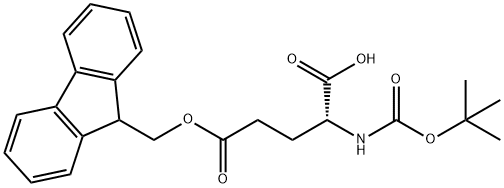 BOC-D-GLU(OFM)-OH Structure