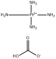 炭酸水素テトラアンミン白金(II) 化学構造式