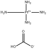 Platinum tetrammine hydrogencarbonate Struktur