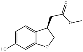 (R)-Methyl 2-(6-hydroxy-2,3-dihydrobenzofuran-3-yl)acetate Struktur