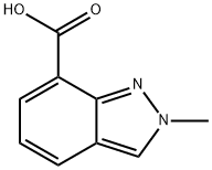 2-メチル-2H-インダゾール-7-カルボン酸 化学構造式