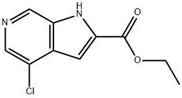 4-氯-1H-吡咯并[2,3-C]吡啶-2-羧酸乙酯 结构式