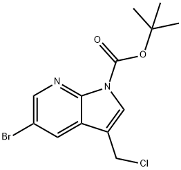 tert-Butyl 5-broMo-3-(chloroMethyl)pyrrolo[2,3-b]pyridin-1-carboxylate Struktur