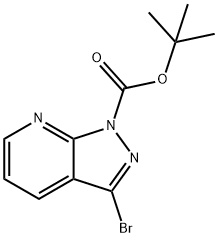 1H-Pyrazolo[3,4-b]pyridine-1-carboxylic acid, 3-bromo-, 1,1-dimethylethyl ester Structure