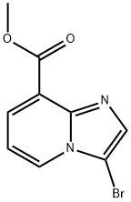 IMidazo[1,2-a]pyridine-8-carboxylic acid, 3-broMo-, Methyl ester Struktur