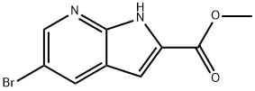 1H-Pyrrolo[2,3-b]pyridine-2-carboxylic acid, 5-bromo-, methyl ester Structure