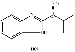 (R)-1-(1H-苯并咪唑-2-基)-2-甲基丙胺盐酸盐, 1234863-36-5, 结构式