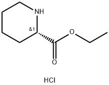 (S)-哌啶-2-甲酸乙酯盐酸盐 结构式