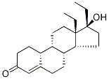 (8R,9S,10R,13S,14S,17S)-13,17-diethyl-17-hydroxy-1,2,6,7,8,9,10,11,12,14,15,16-dodecahydrocyclopenta[a]phenanthren-3-one Struktur