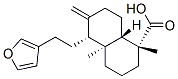 [1R-(1alpha,4aalpha,5alpha,8abeta)]-5-[2-(3-furyl)ethyl]decahydro-1,4a-dimethyl-6-methylene-1-naphthoic acid  Struktur