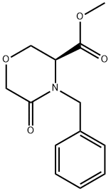 (S)-4-苄基-5-氧代-3-吗啉甲酸甲酯, 1235181-00-6, 结构式