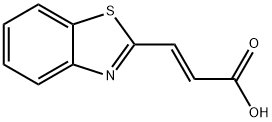 (2E)-3-(1,3-苯并噻唑-2-基)丙烯酸, 123530-67-6, 结构式