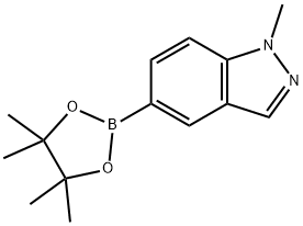 1-甲基吲唑-6-硼酸频哪醇酯, 1235469-00-7, 结构式