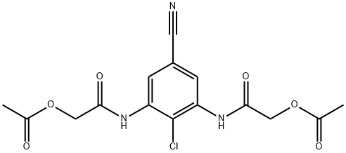 3,5-bis(acetoxyacetylamino)-4-chlorobenzonitrile Struktur