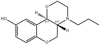 rel-(4aR*,10bR*)-3,4,4a,10b-テトラヒドロ-4-プロピル-2H,5H-[1]ベンゾピラノ[4,3-b]-1,4-オキサジン-9-オール 化学構造式