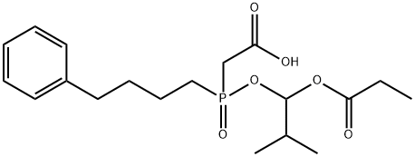 [(2-甲基-1-丙酰基丙氧基)(4-苯丁基)膦酰]乙酸,123599-78-0,结构式