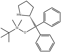 R-2-[[[(1,1-DIMETHYLETHYL)DIMETHYLSILYL]OXY]DIPHENYLMETHYL]-PYRROLIDINE 结构式