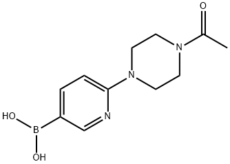 2-(4-Acetylpiperazin-1-yl)pyridine-5-boronic acid Structure