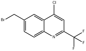 6-(ブロモメチル)-4-クロロ-2-(トリフルオロメチル)キノリン 塩化物 臭化物 化学構造式