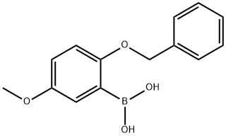 2-ベンジルオキシ-5-メトキシフェニルボロン酸 化学構造式