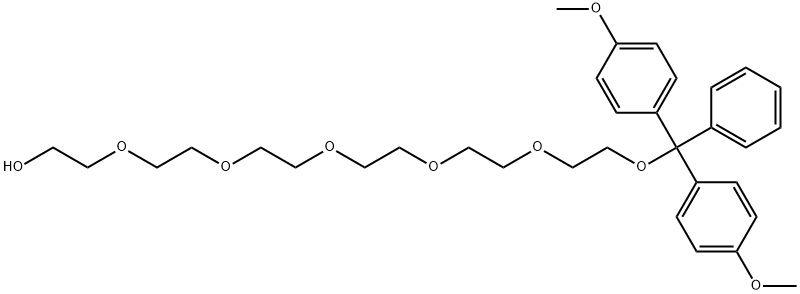 O1-(DIMETHOXYTRITYL)HEXAETHYLENE GLYCOL 化学構造式
