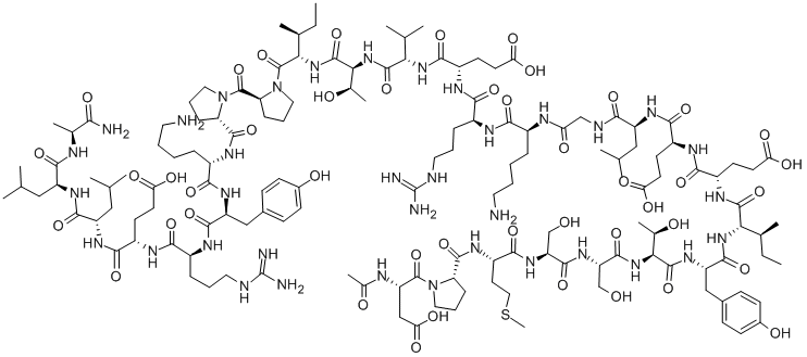 乙酰钙蛋白酶抑制蛋白(184-210)(人), 123714-50-1, 结构式