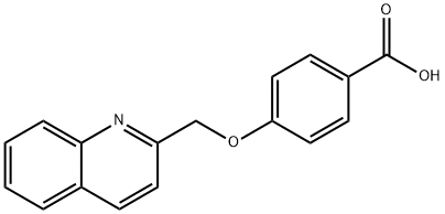 p-(2-Quinolinylmethoxy)benzoic acid Struktur