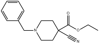 1-BENZYL-4-CYANO-4-PIPERIDINECARBOXYLIC ACID ETHYL ESTER Struktur