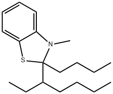 Benzothiazole, 2-butyl-2-(1-ethylpentyl)-2,3-dihydro-3-methyl- (9CI) Structure