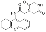 1-Piperazineacetamide, 2,5-dioxo-N-(1,2,3,4-tetrahydro-9-acridinyl)- Structure