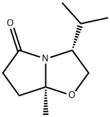 (3R-顺)-(-)-3-异丙基-7A-甲基四氢吡咯并-[2,1-B]唑-5(6H)-酮, 123808-97-9, 结构式