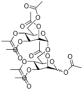 Acetyl 6-O-(2,3,4,6-Tetra-O-acetyl-α-D-mannopyranosyl)-2,3,4-tri-O-acetyl-D-mannopyrannose Structure
