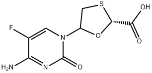 エムトリシタビンカルボン酸 化学構造式